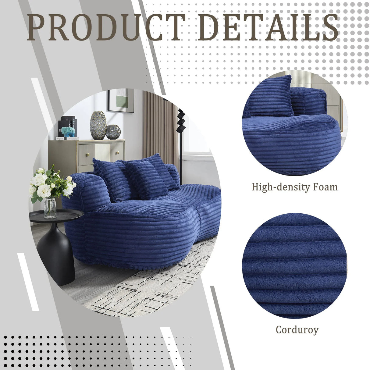 Bean Bag, Lazy Sofa Comfort Lounger High Back Chair - Furniture Home Direct