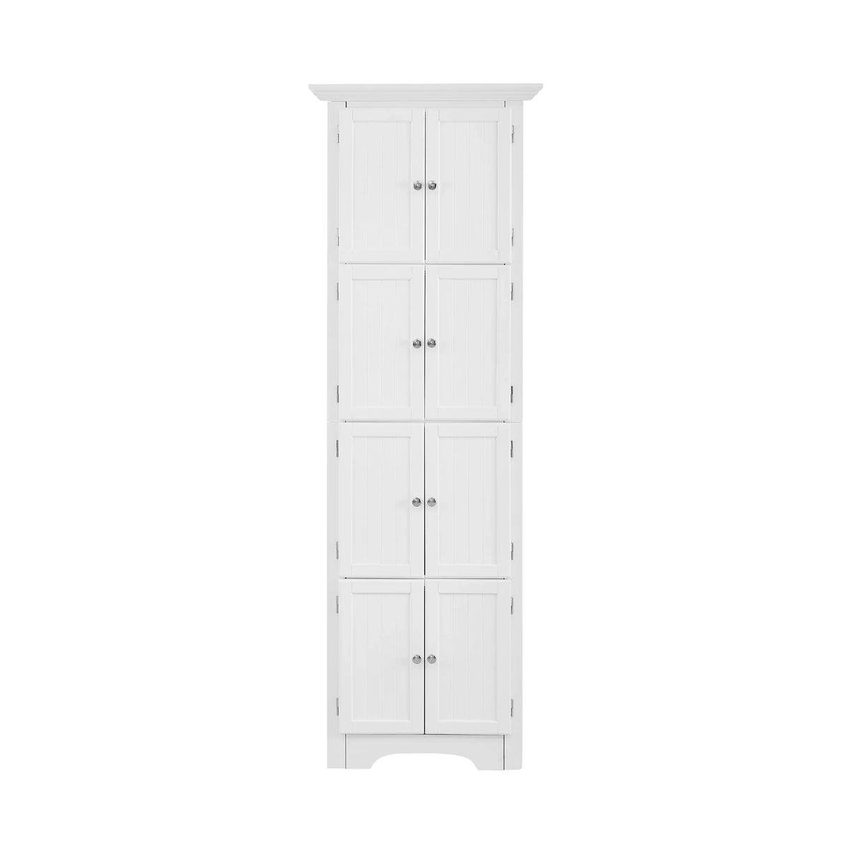 Tall Storage Cabinet With Doors And 4 Shelves For Living Room, Kitchen, Office, Bedroom, Bathroom, Modern - Furniture Home Direct