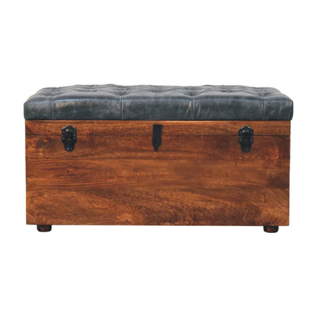 Buffalo - Leather Storage Trunk - Furniture Home Direct