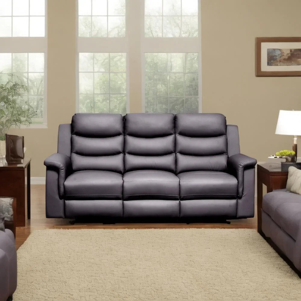 Reclining Sofa With Middle Console Slipcover, Stretch 3 Seat Reclining Sofa Covers - Black - Furniture Home Direct