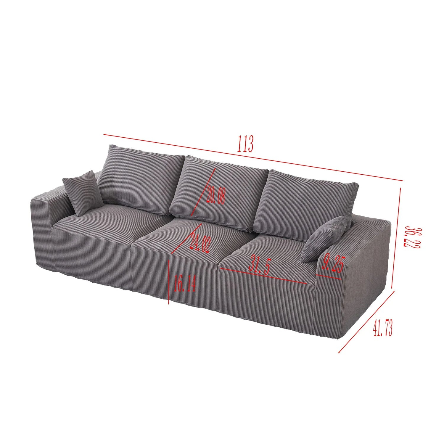 Modular Sectional Sofa With Ottoman, USB And Type C Charger, Petal Armrest Design - Furniture Home Direct