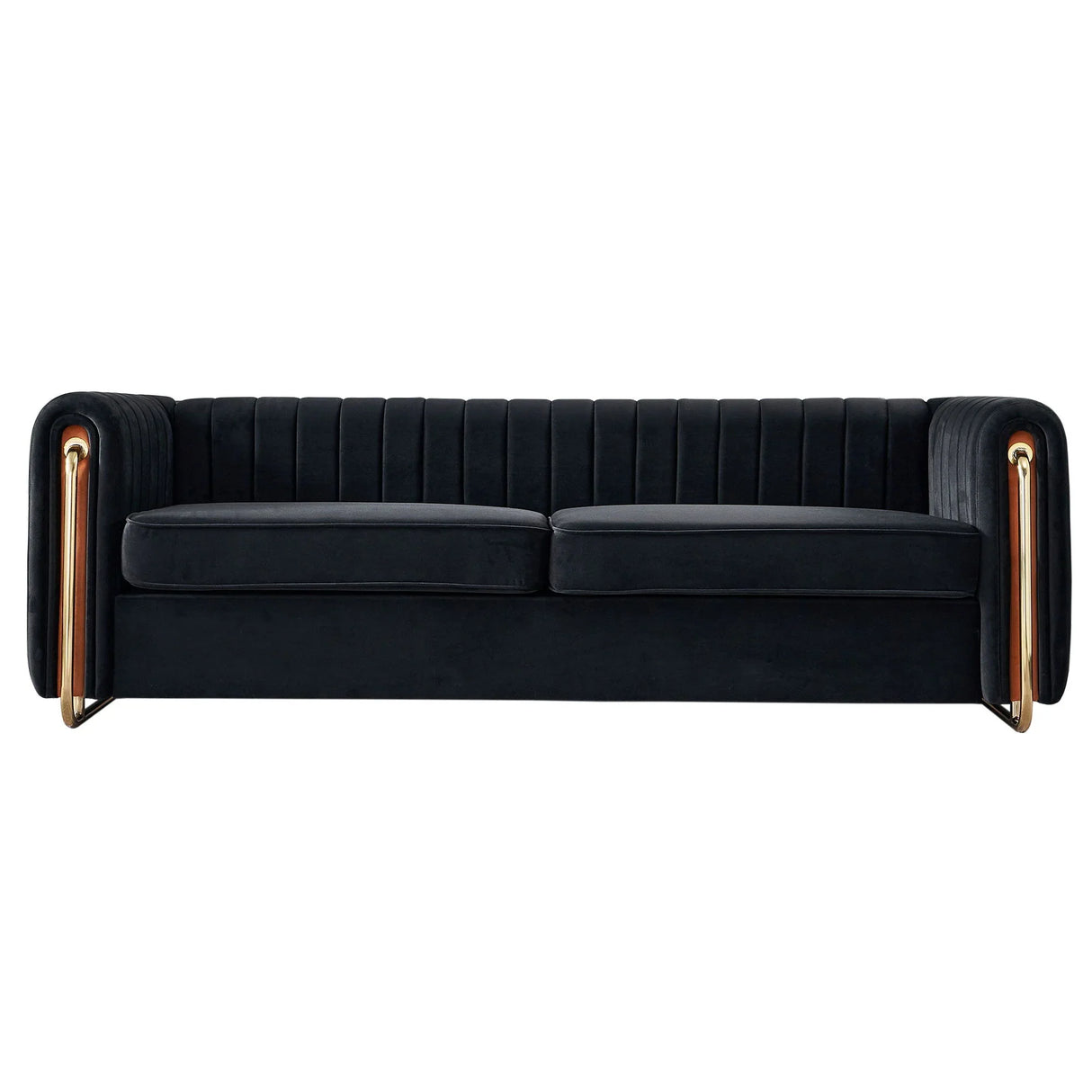 Contemporary Velvet Sofa Couch For Living Room - Furniture Home Direct