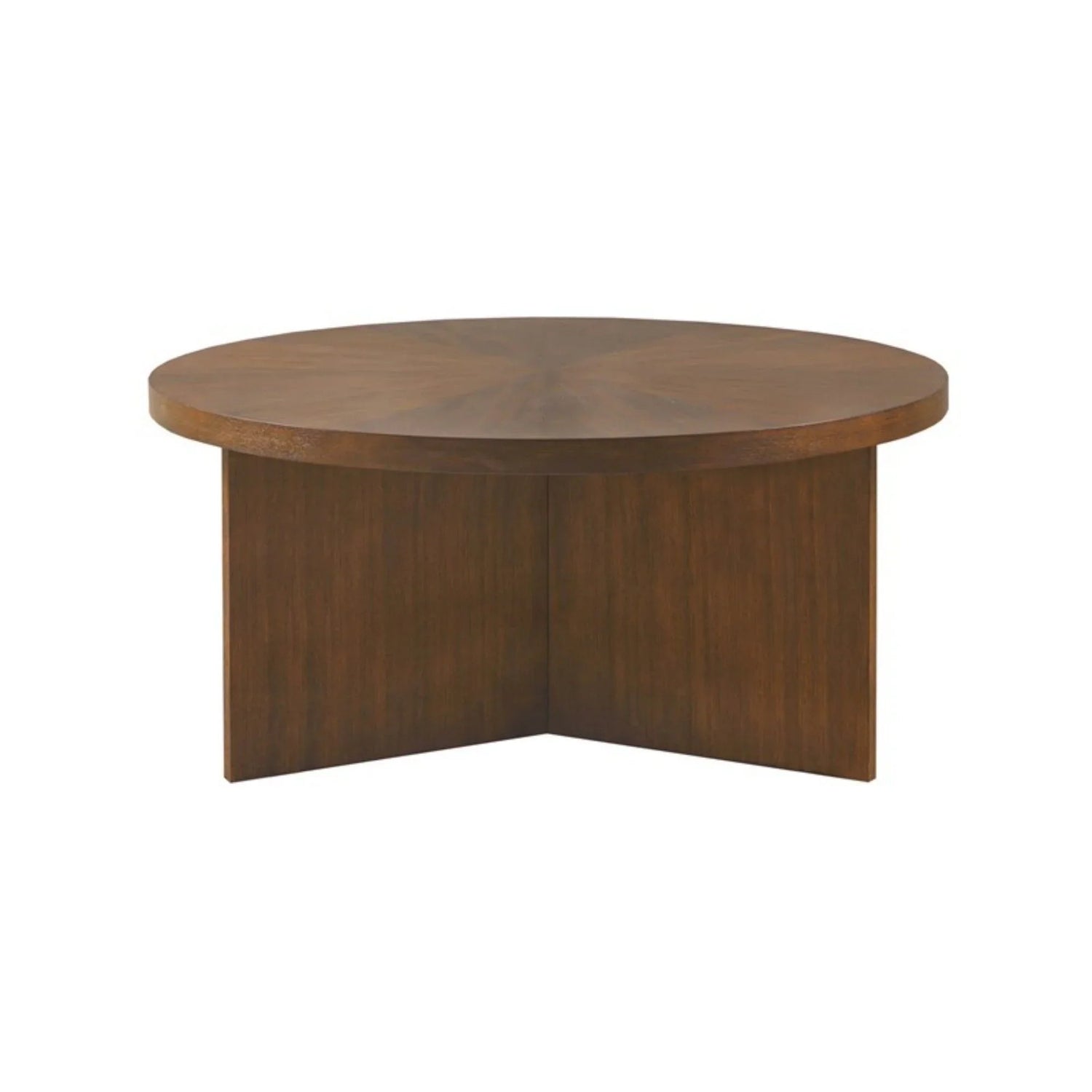 Round Coffee Table With Solid Veneer Top - Furniture Home Direct