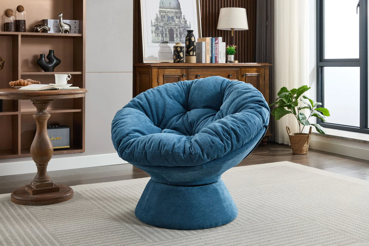 Oversized Swivel Accent Chair, 360 Swivel Barrel Chair, Papasan Chair For Living Room Bedroom - Furniture Home Direct