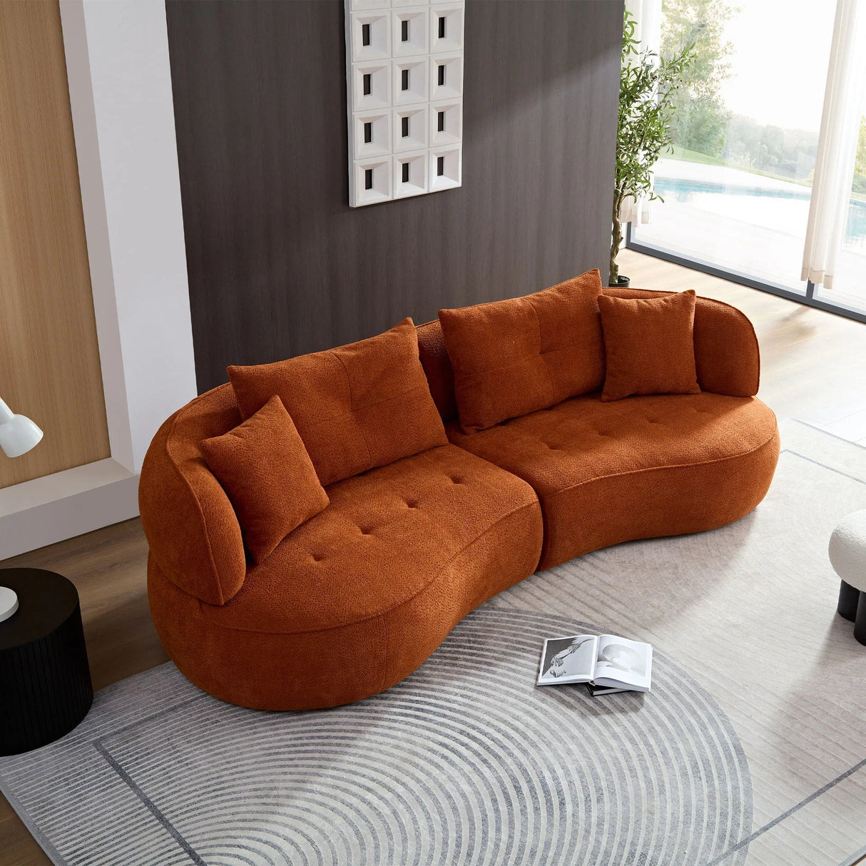 Modular Sofa, Durable Fabric, Solid Wood Frame, High Density Sponge Padding, Seating For 4 - Furniture Home Direct