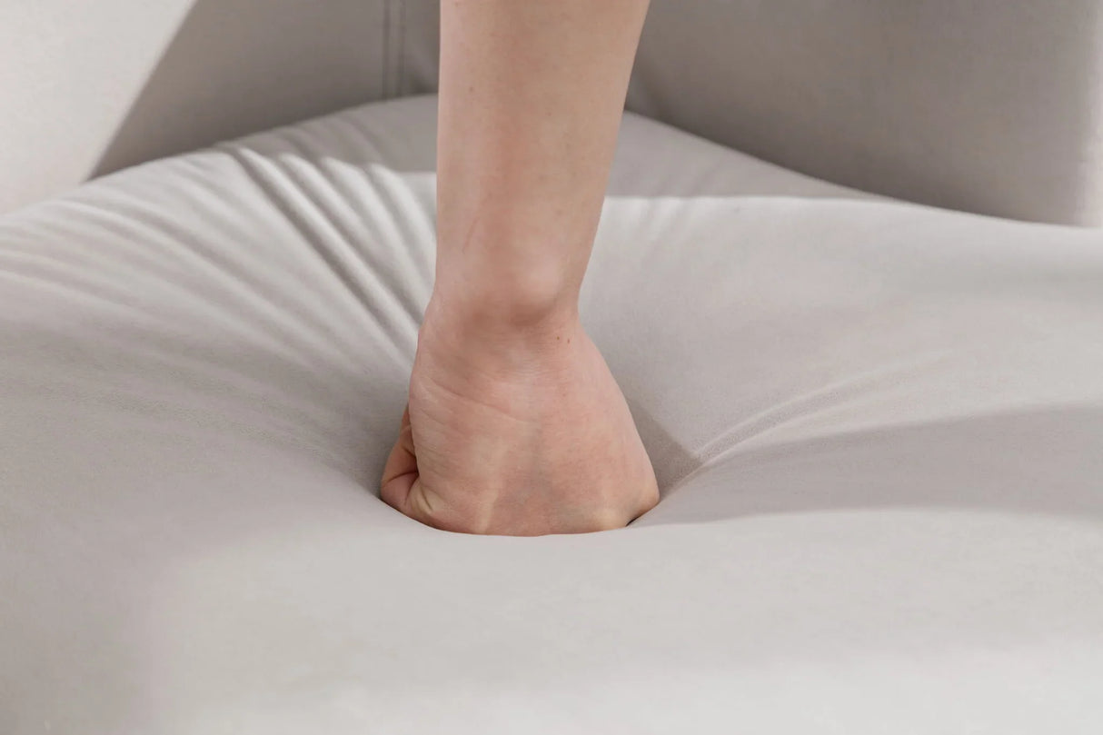 Velvet Fabric Swivel Accent Armchair Barrel Chair With Powder Coating Metal Ring - Furniture Home Direct