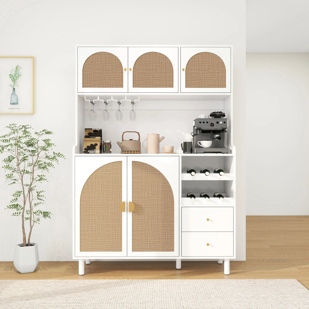 Modern Accent Storage Cabinet For Living Room, Bedroom, Dining Room, Or Study - White - Furniture Home Direct