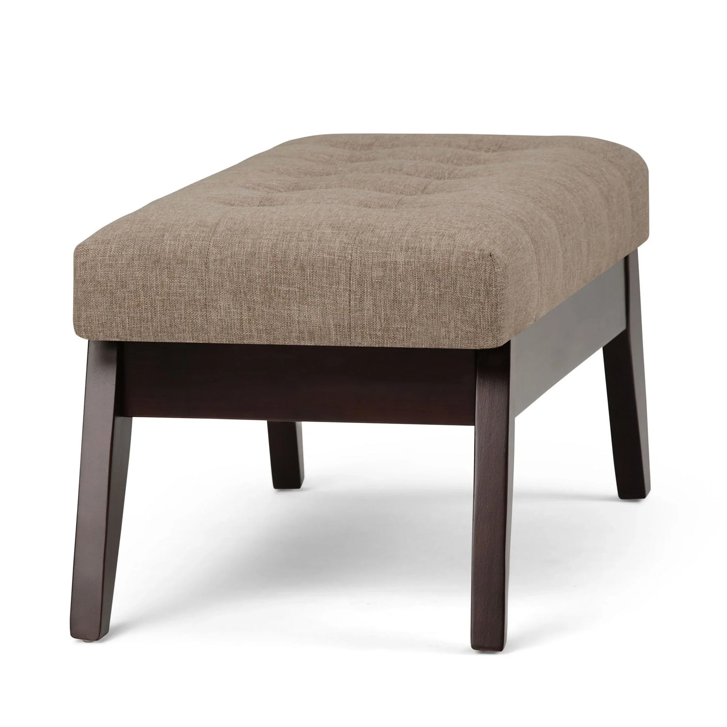 Draper - Upholstered Mid Century Tufted Ottoman Bench - Furniture Home Direct