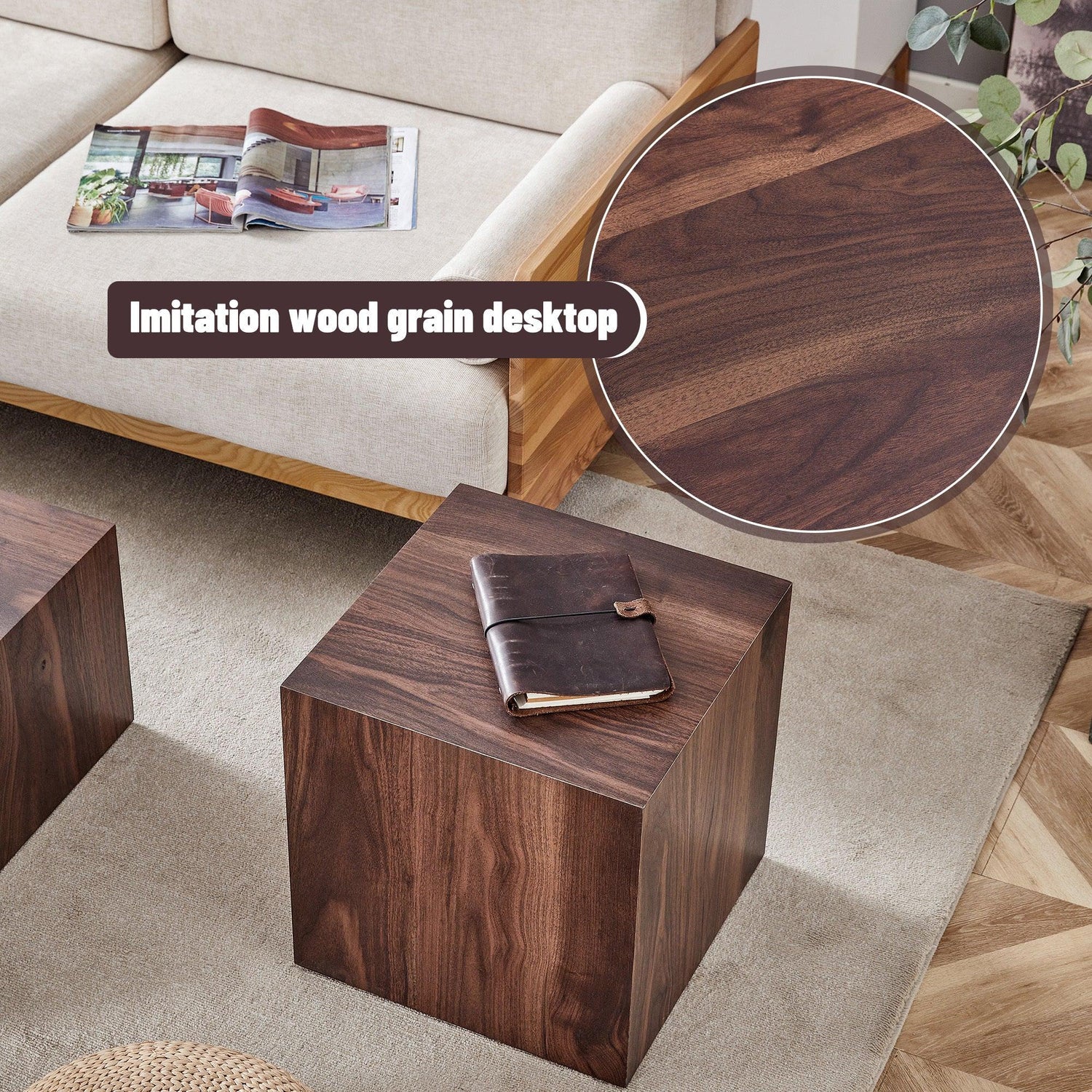 Walnut Wood Grain Coffee Table - Furniture Home Direct