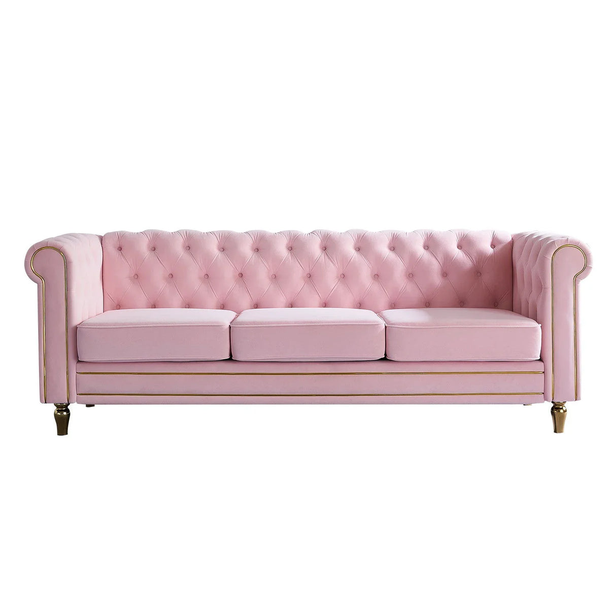 Chesterfield - Velvet Sofa 84.65" For Living Room - Furniture Home Direct