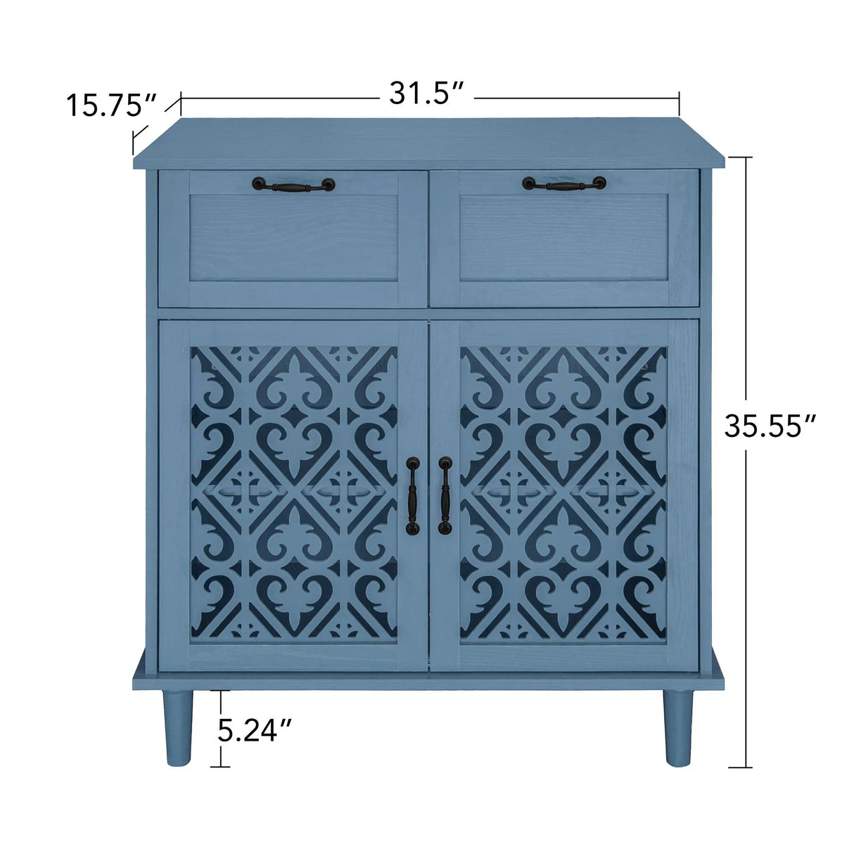 2 Door 2 Drawer Elegant Cabinet - Furniture Home Direct