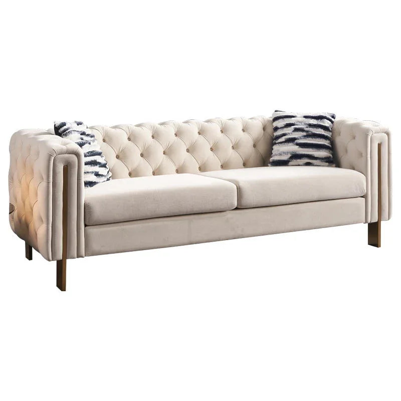 Chesterfield - Modern Tufted Velvet Living Room Sofa, 84.25''W Couch - Furniture Home Direct
