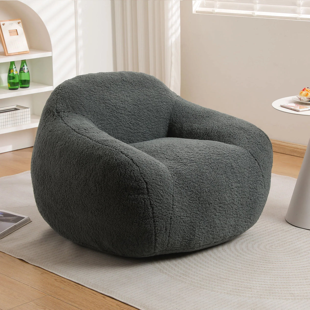 Giant Bean Bag Chair, Spacious Memory Foam With Armrests - Furniture Home Direct
