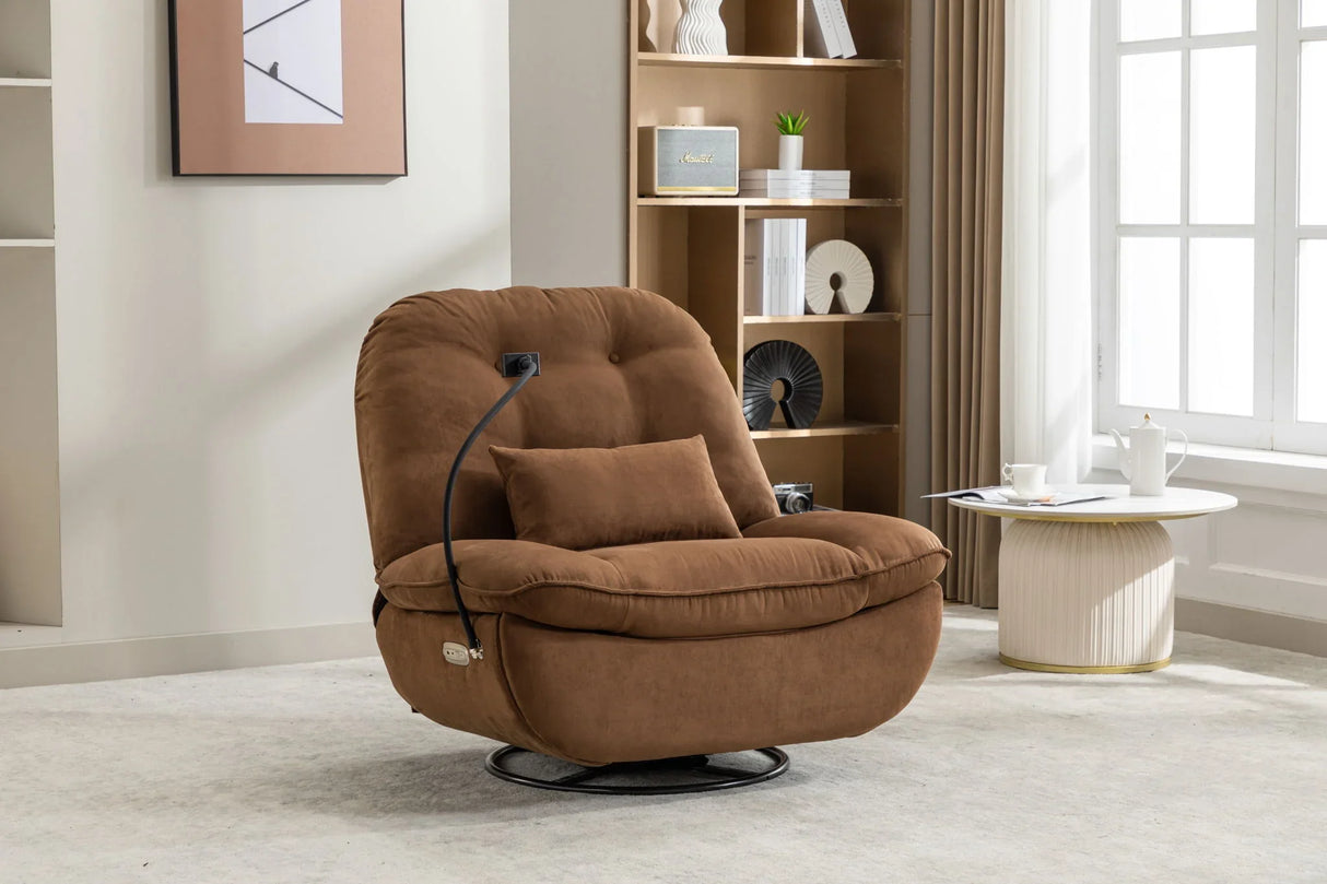 Power Recliner Swivel Glider USB Charger With Bluetooth Music Player, Sleep, Working, Game And Leisure - Furniture Home Direct