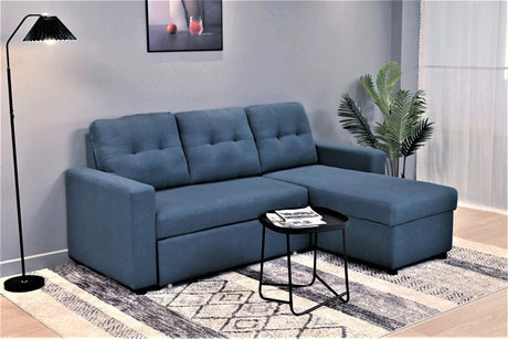 Convertible L Shaped Sectional Sleeper Sofa Bed, Saving Pull Out Couch - Furniture Home Direct
