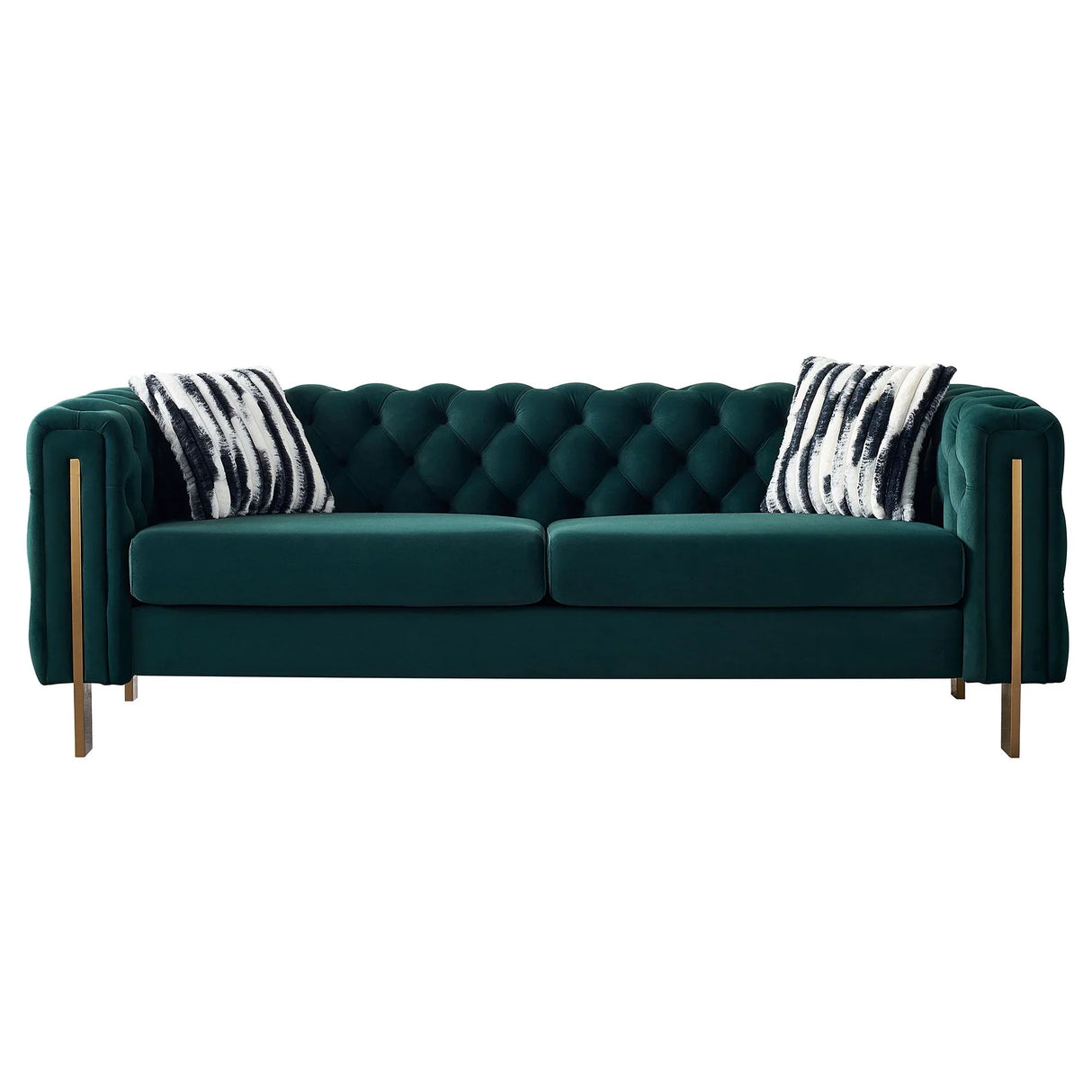 Chesterfield - Modern Tufted Velvet Living Room Sofa, 84.25''W Couch - Furniture Home Direct
