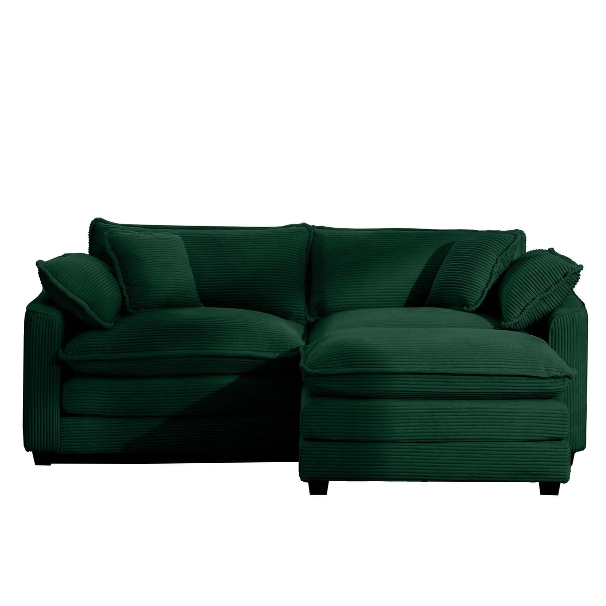 Modern Oversized Modular Cushion Sofa With Ottoman, Low Back, Deep Seating Sofa Set - Furniture Home Direct