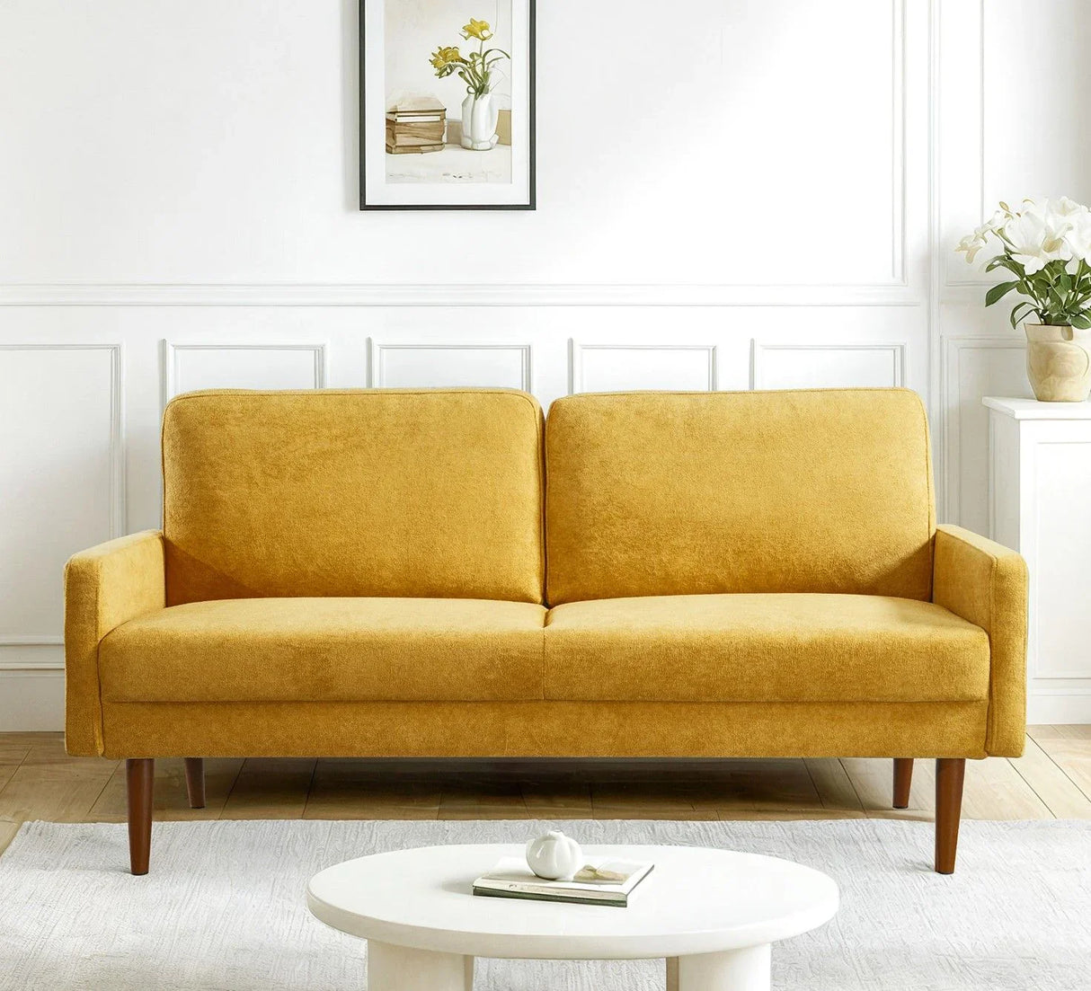 Sofa, European Style With Sleek Design, Modern & Vintage Flair, Upholstered 3 Seater Couch - Furniture Home Direct