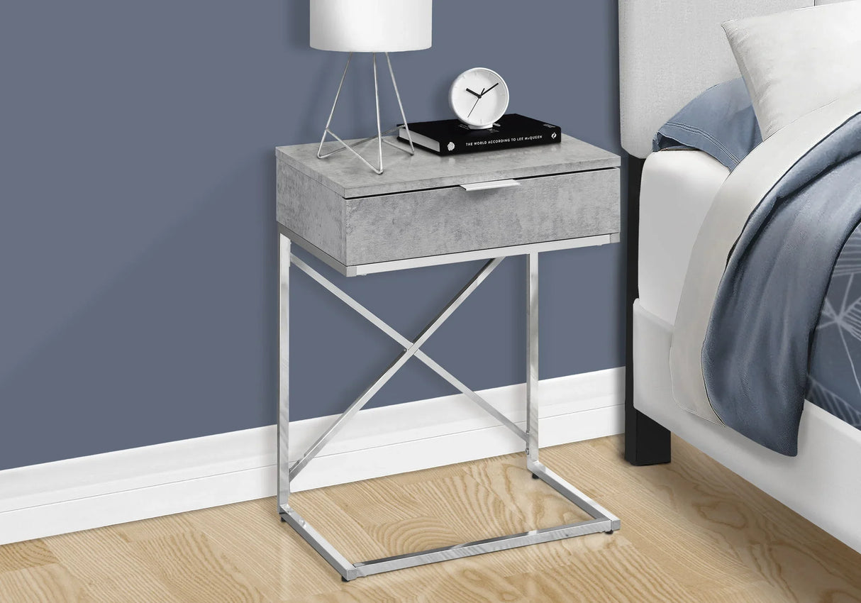 Accent Side Table, Storage Drawer, Spacious Tabletop, Contemporary & Modern - Furniture Home Direct