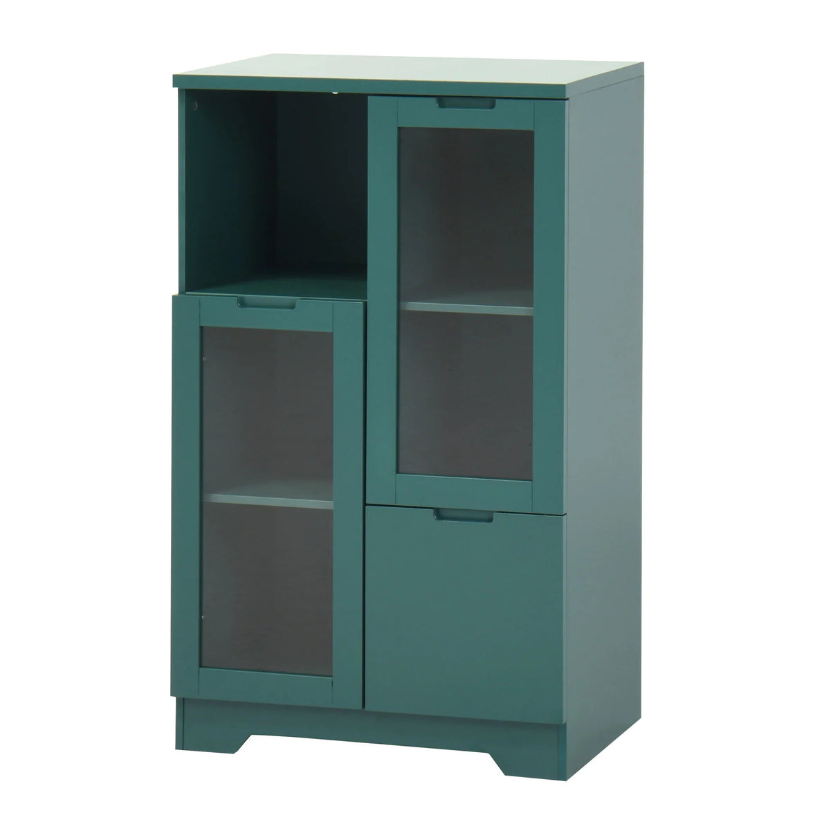 Modern Cabinet With Glass Doors And Drawer - Furniture Home Direct