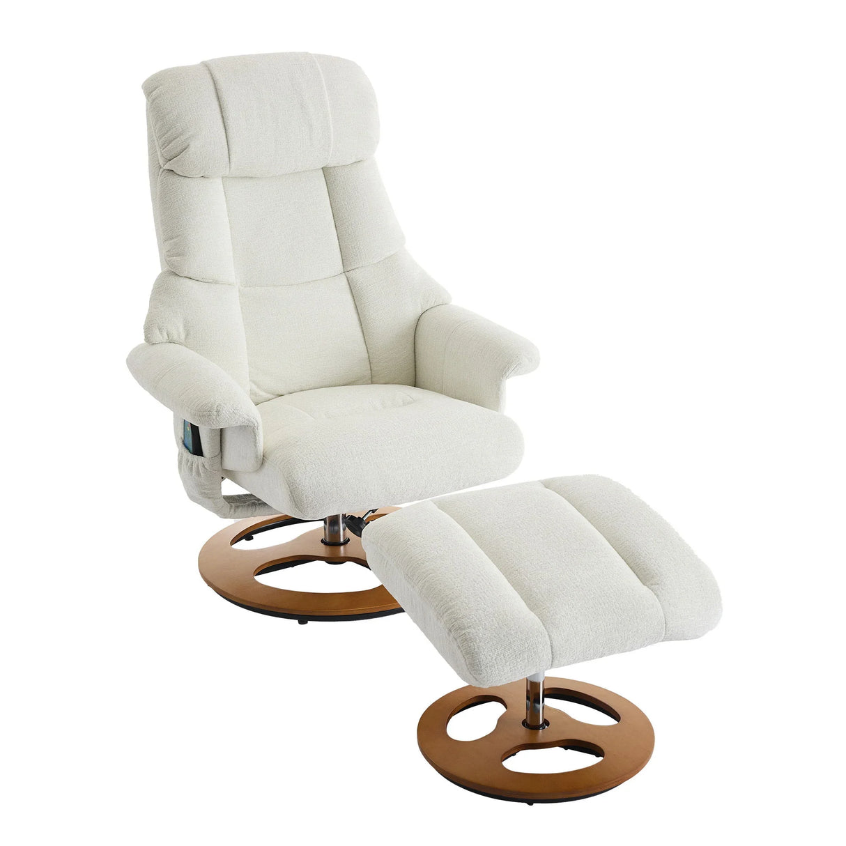 Ergonomic Recliner Chair With Ottoman, Modern 360° Swivel With Footstool - Furniture Home Direct
