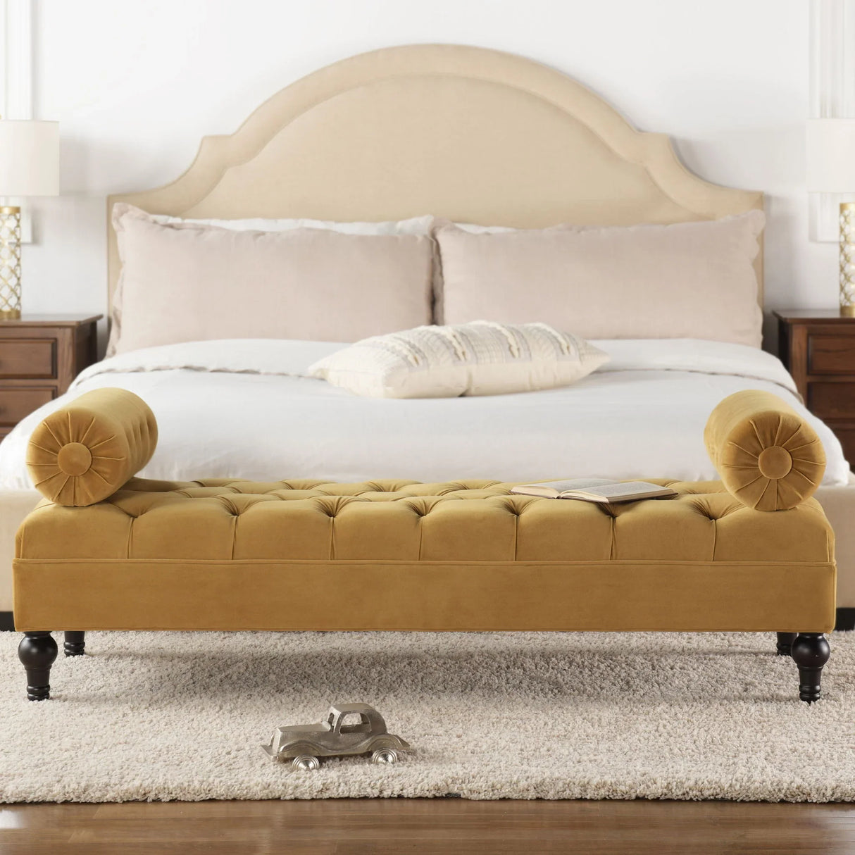 Lewis Bolster - Arm Entryway Bench - Furniture Home Direct