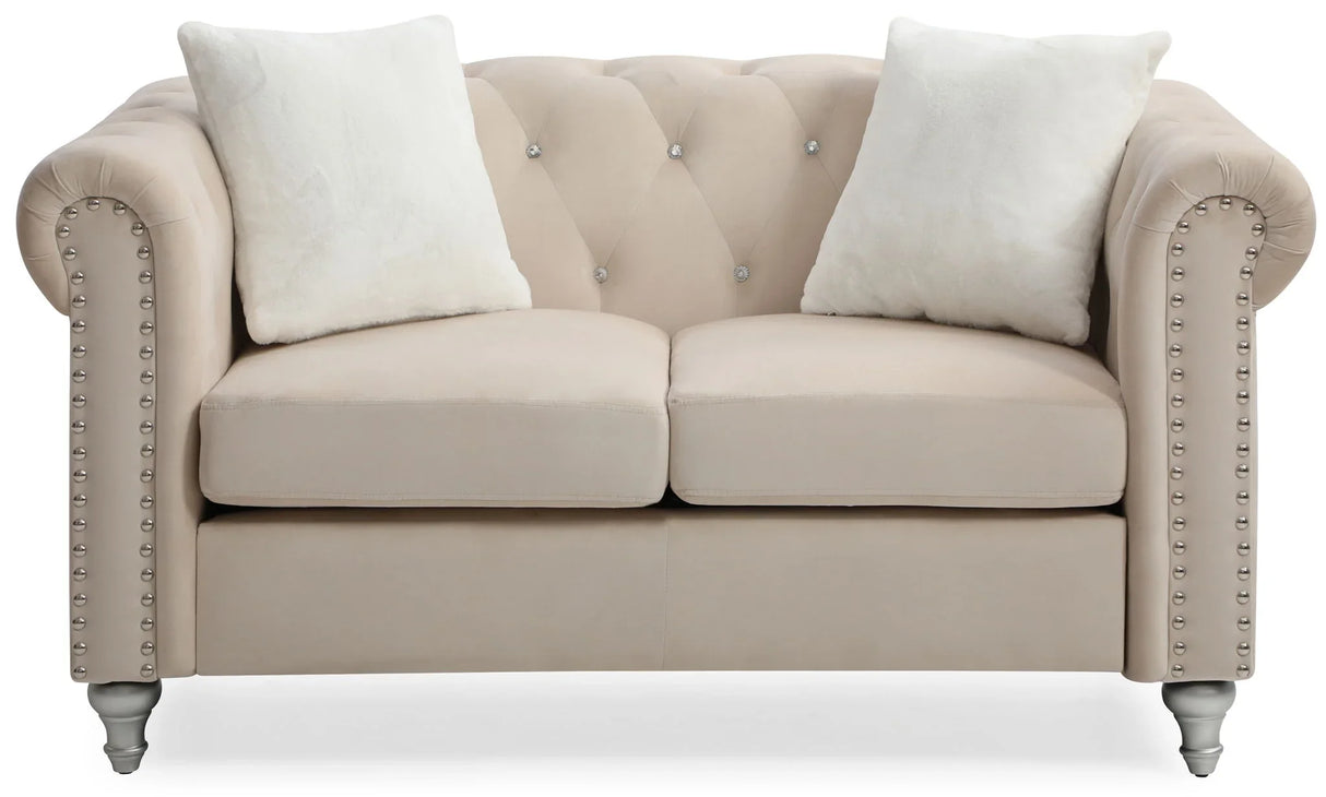 Stylish Contemporary Loveseat - Furniture Home Direct
