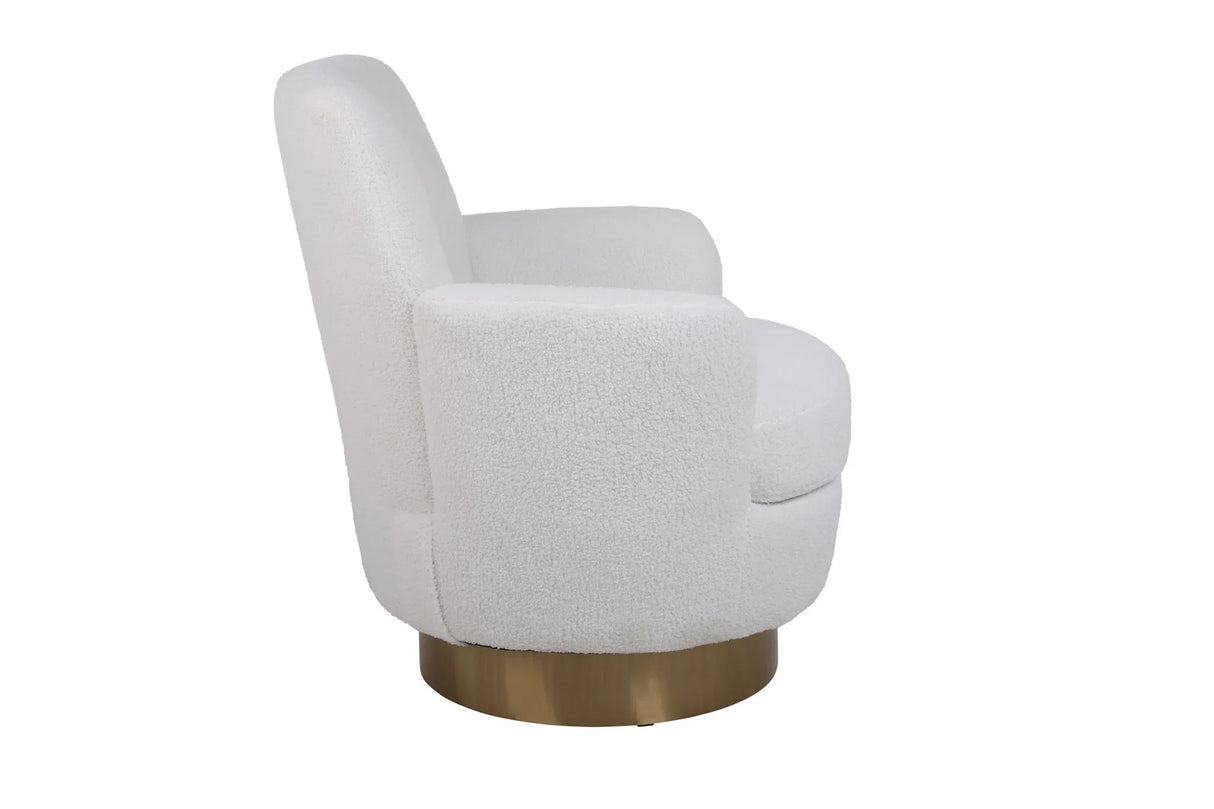 Teddy Swivel Barrel Chair, Swivel Accent Chairs Armchair For Living Room - Furniture Home Direct