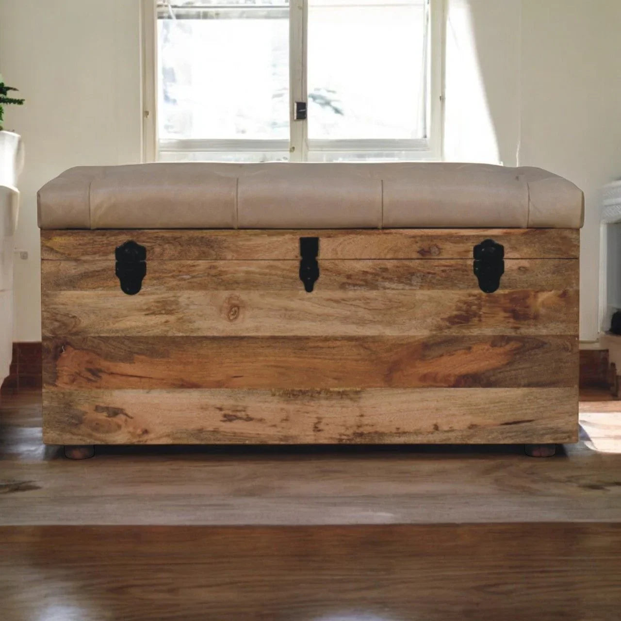 Buffalo - Leather Storage Trunk - Furniture Home Direct