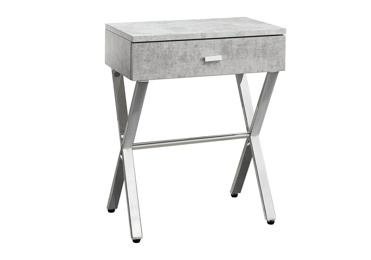 Accent Side X Table, Storage Drawer, Contemporary & Modern - Furniture Home Direct