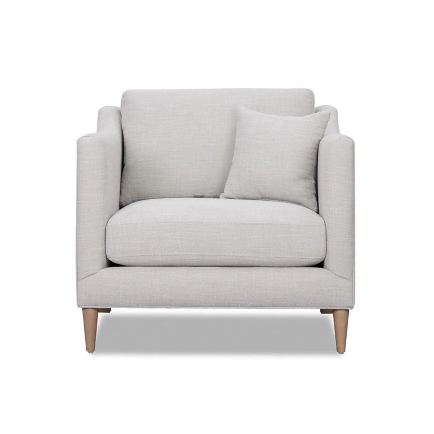 Chair With High Track Arms - Beige - Furniture Home Direct