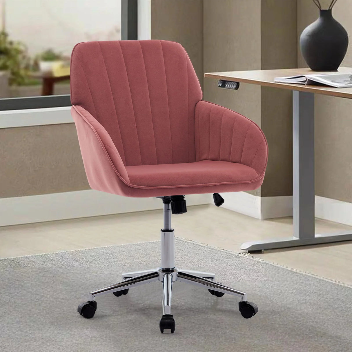 Adjustable Ergonomic Office Chair, Swivel Backrest Seat - Furniture Home Direct