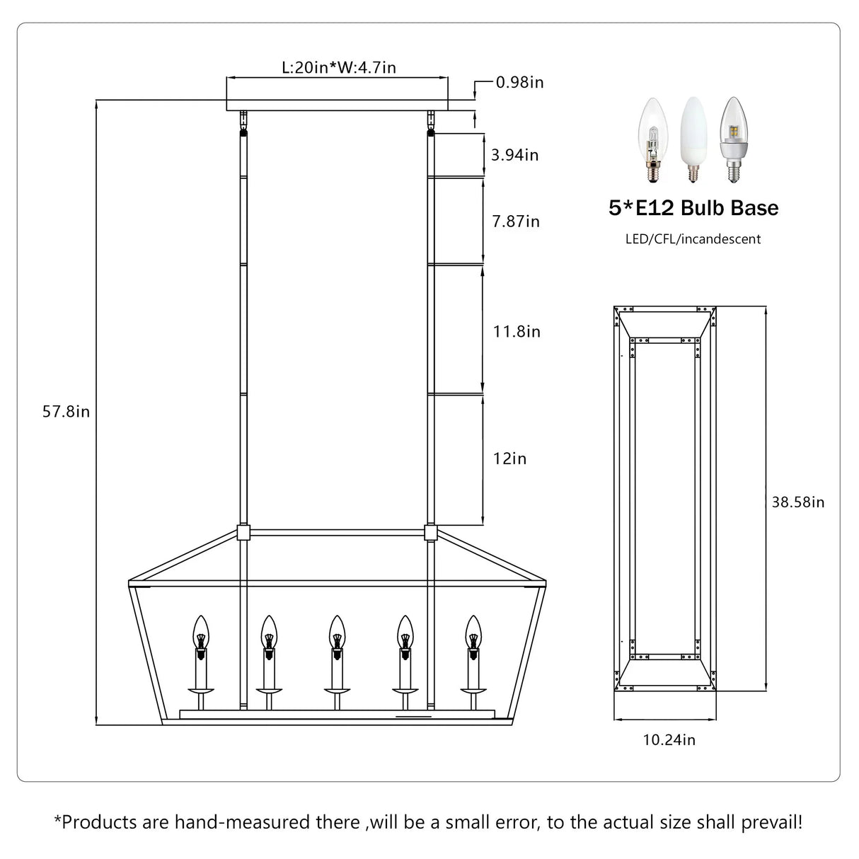 5 Light Farmhouse Kitchen Island Lighting, 5 Light Industrial Linear Chandelier For Dining Room Metal Hanging Pendant Light Fixture For Bedroom Living Room Hallway Conference Room - Matte Black - Furniture Home Direct