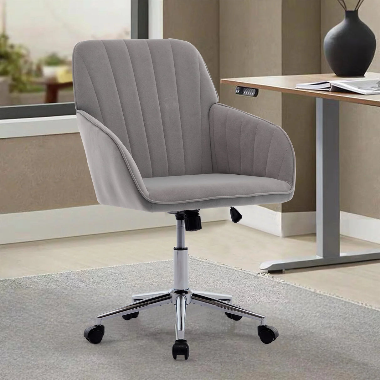 Adjustable Ergonomic Office Chair, Swivel Backrest Seat - Furniture Home Direct