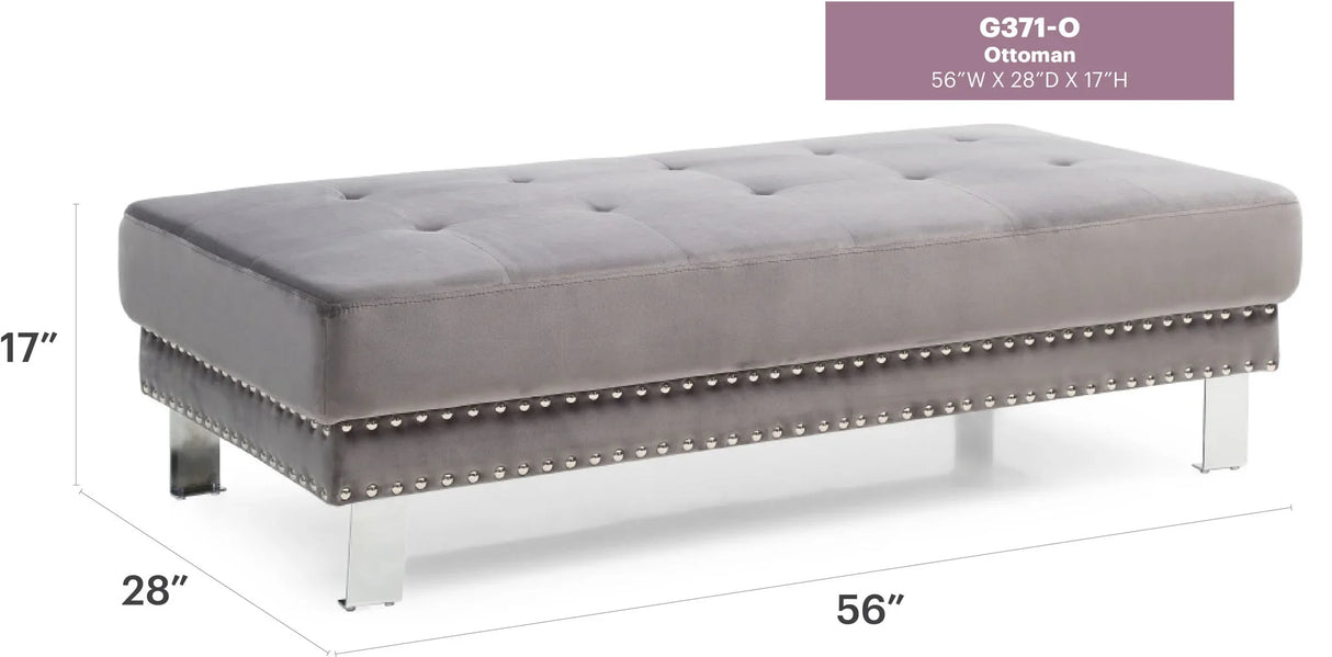 Elegant Contemporary Ottoman - Furniture Home Direct