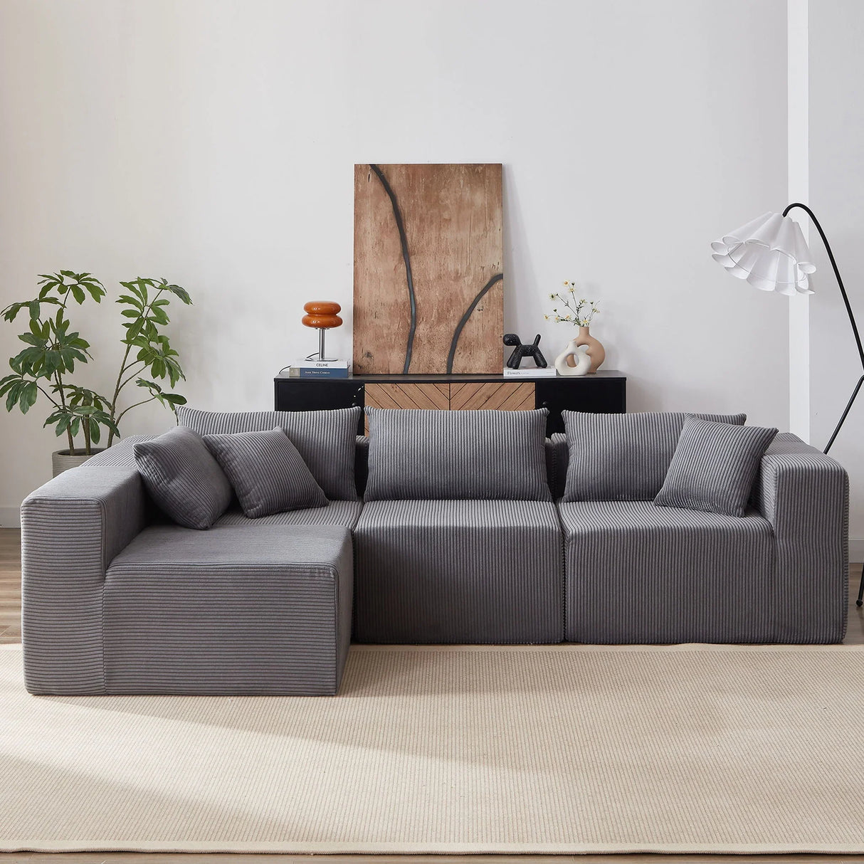 Modular L Shaped Sectional Compressed Sofa, Free Combination - Furniture Home Direct