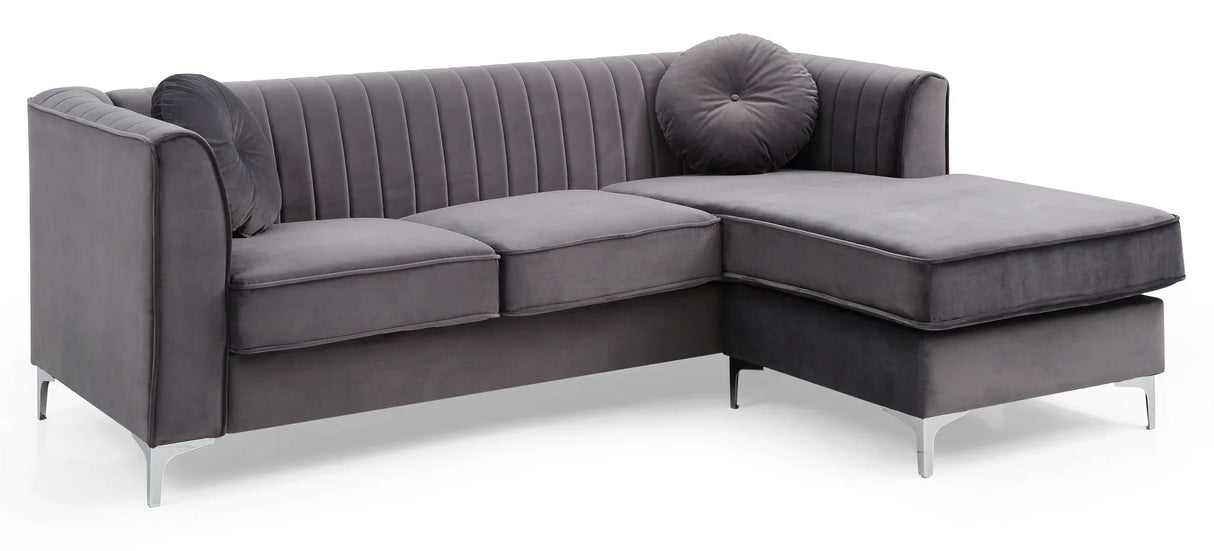 Delray - Micro Suede Sofa Chaise - Furniture Home Direct