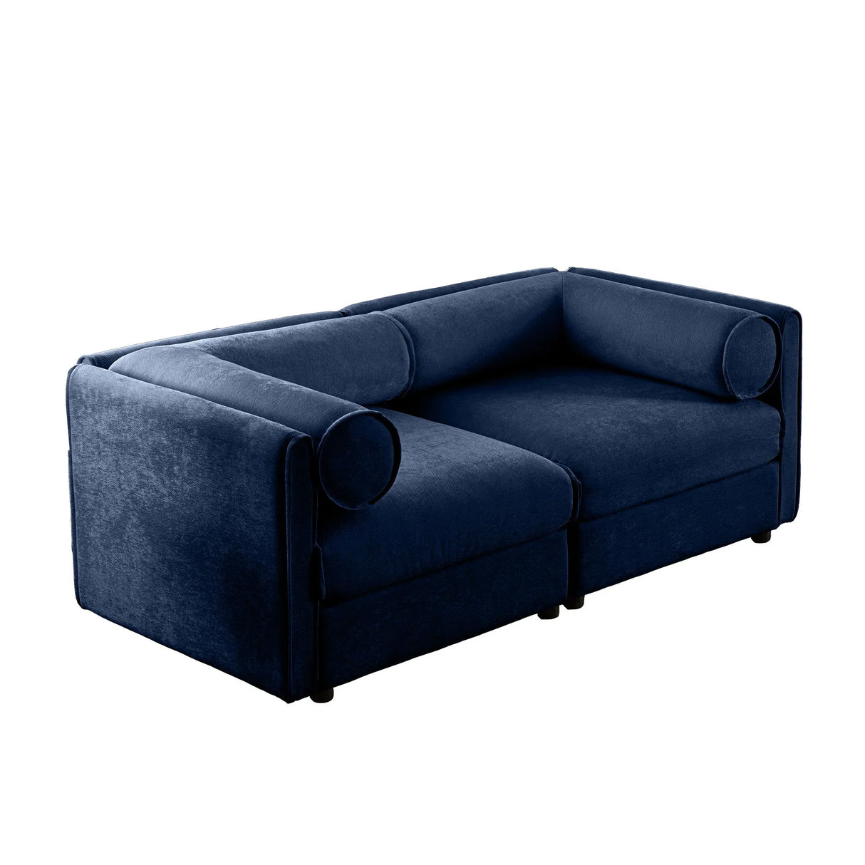 Stylish Chenille Sofa With Storage Seat And Cylindrical Backrest - Furniture Home Direct