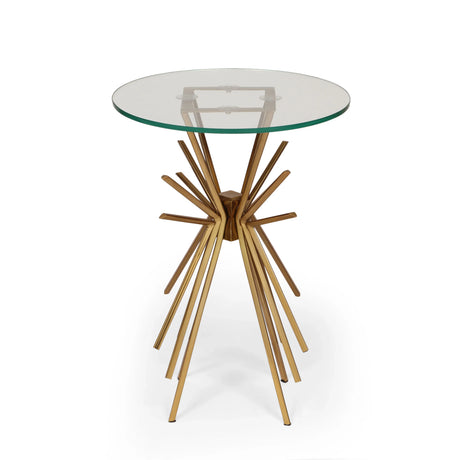 Starburst Side Table With Gold Legs - Furniture Home Direct