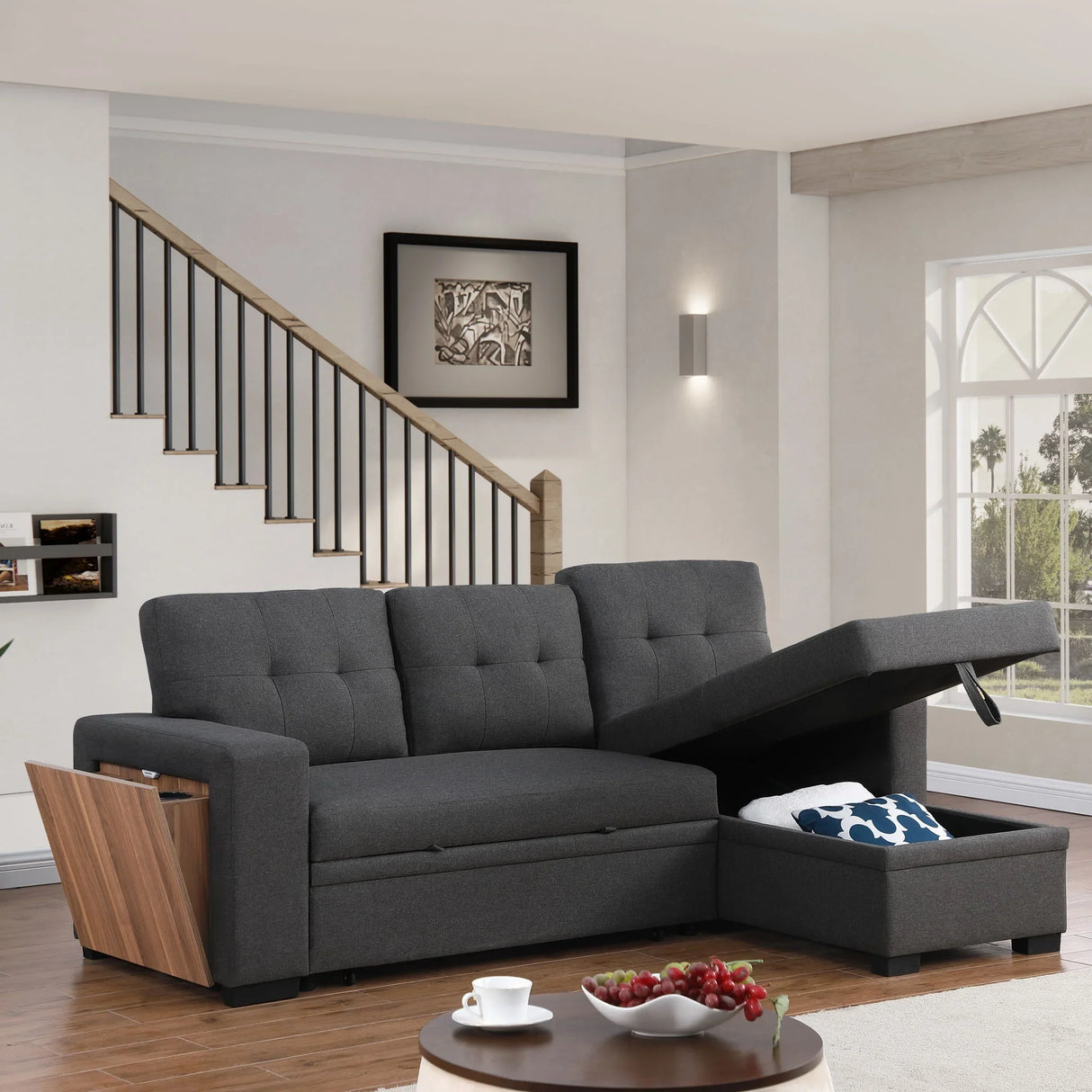 3 Piece Upholstered Sectional - Furniture Home Direct