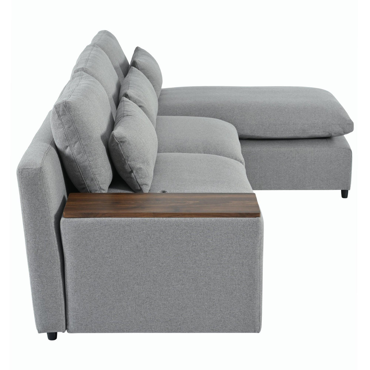 Sectional Sofa Modular With Removable Back Cushions Gray - Furniture Home Direct
