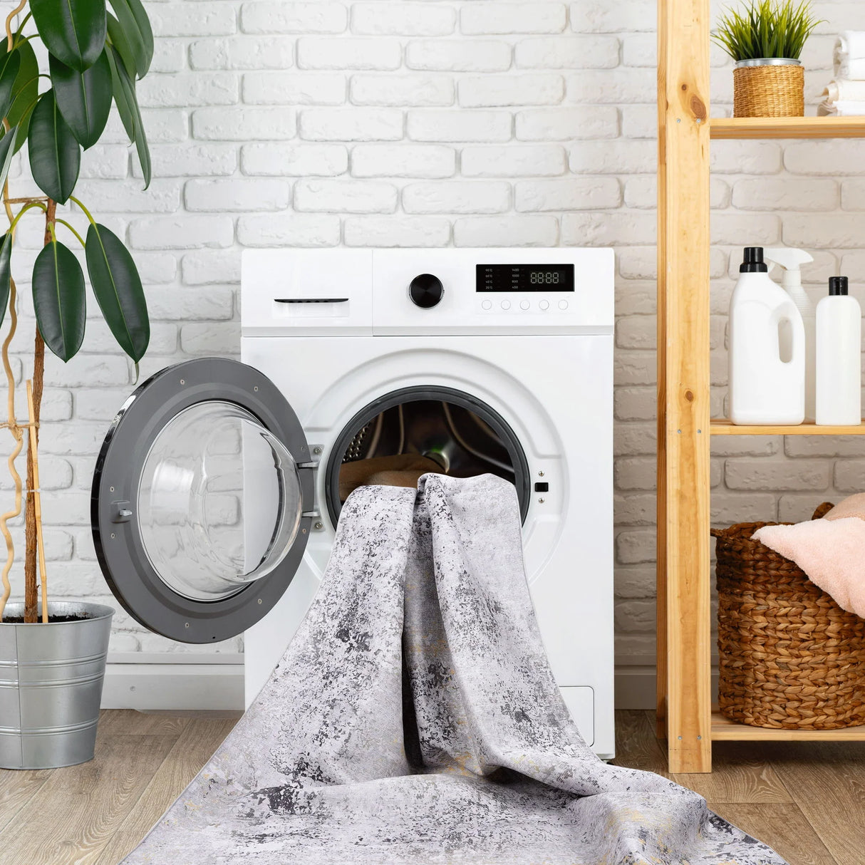 Maval - Abstract Washable Area Rug - Furniture Home Direct