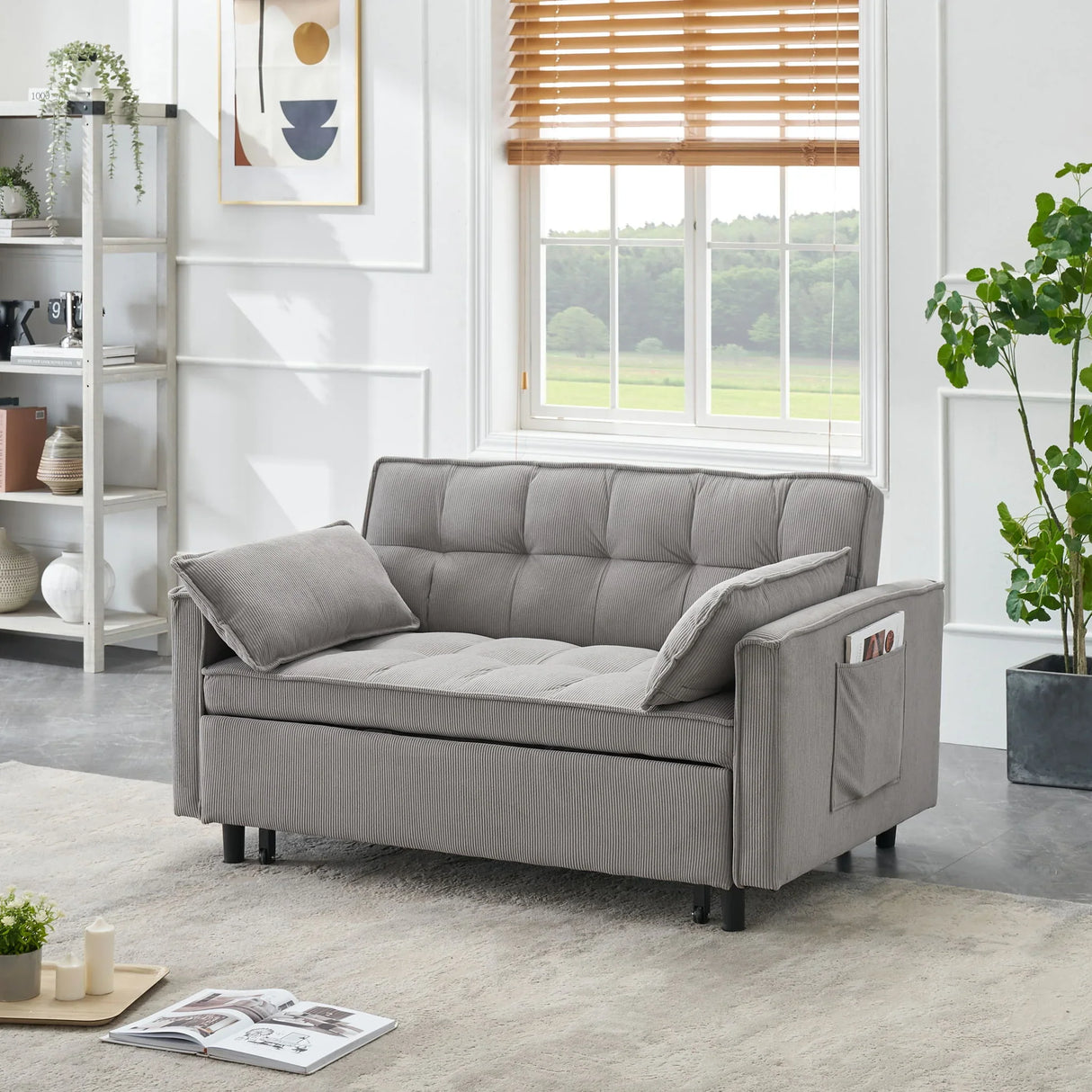 Two-Seat Casual Sofa With Pull Out Bed, Living Room Furniture - Furniture Home Direct