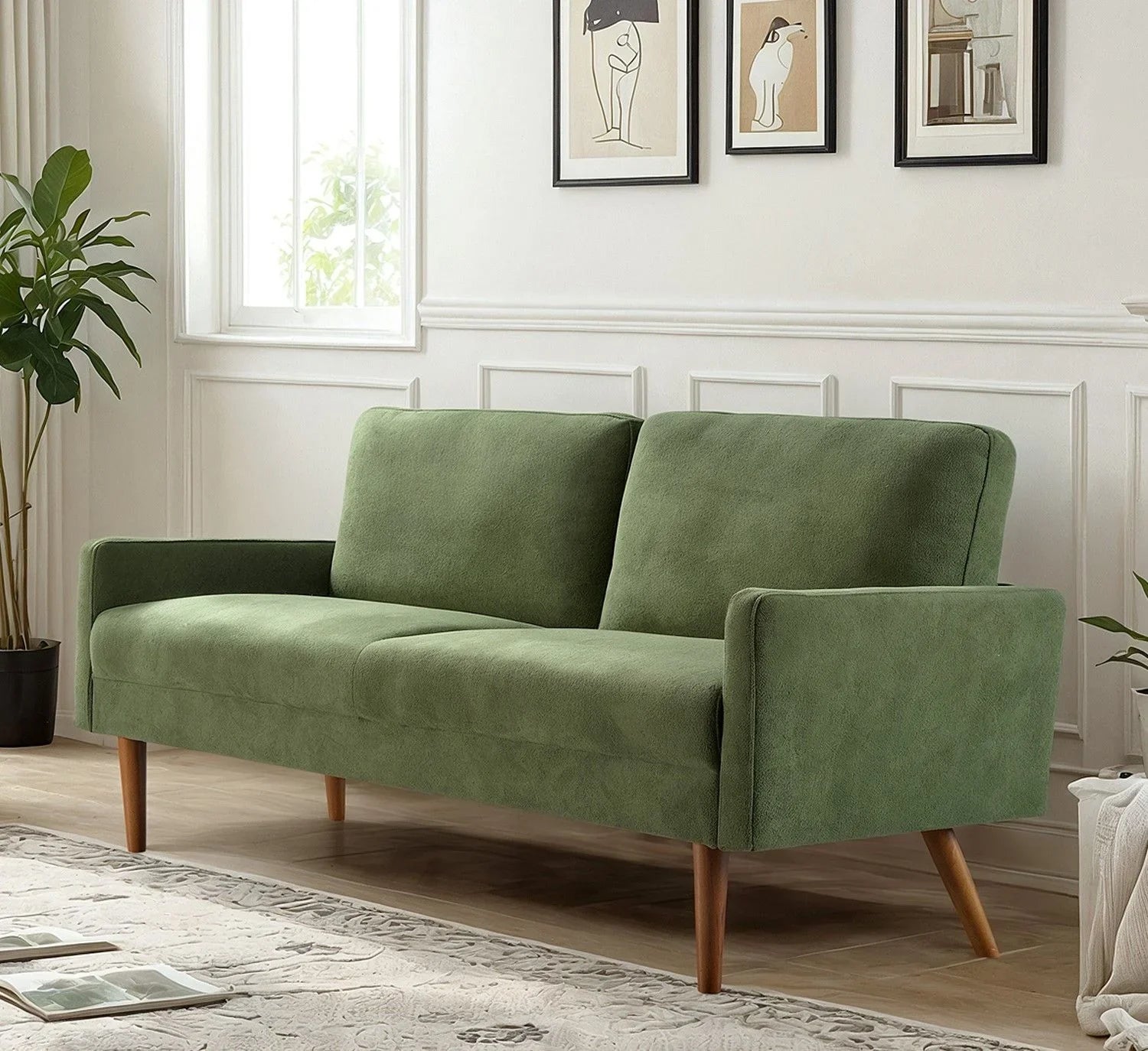 Sofa, European Style With Sleek Design, Modern & Vintage Flair, Upholstered 3 Seater Couch - Furniture Home Direct