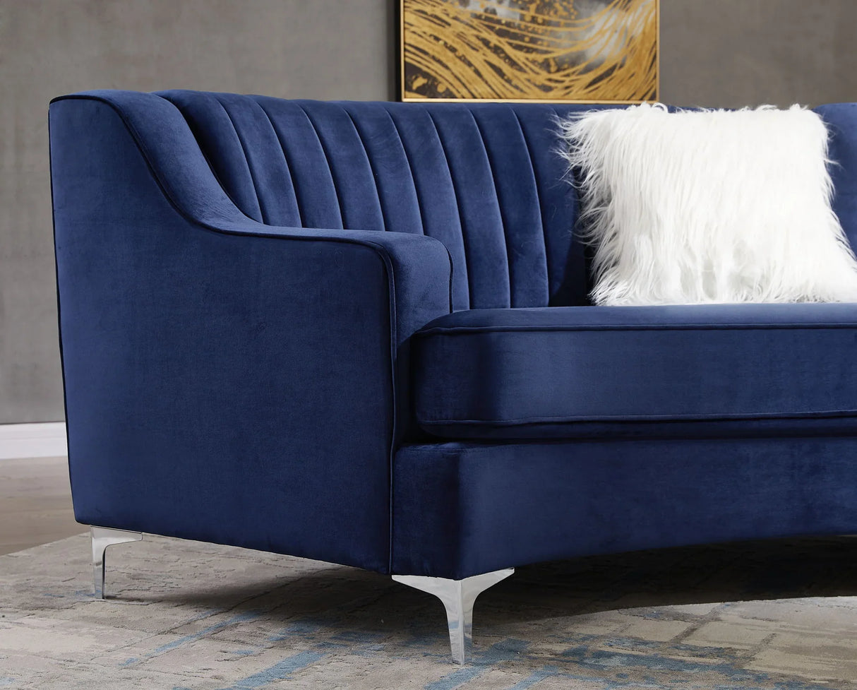 Velvet Curved Sofa - Furniture Home Direct