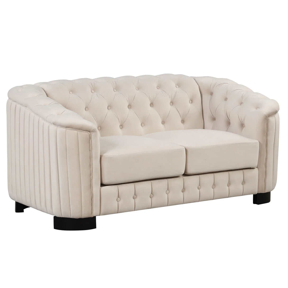 Upholstered Loveseat Sofa With Thick Removable Seat Cushion - Furniture Home Direct