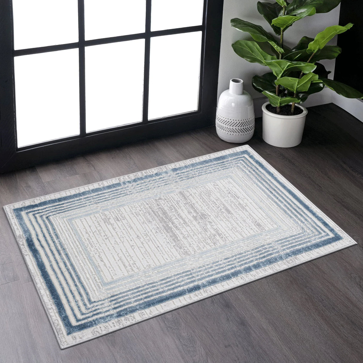 Marfi - Bordered Area Rug - Furniture Home Direct
