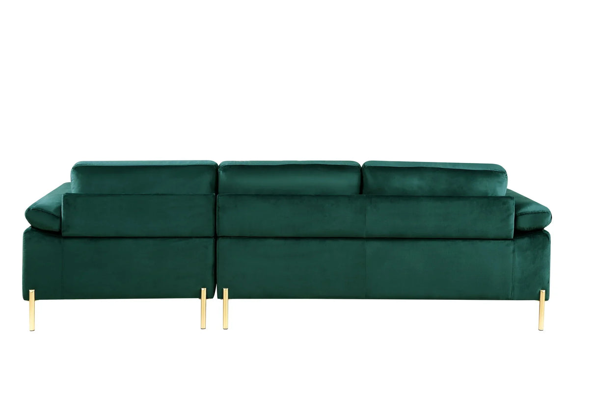 Shannon - Velvet Sectional Sofa With Chaise - Furniture Home Direct