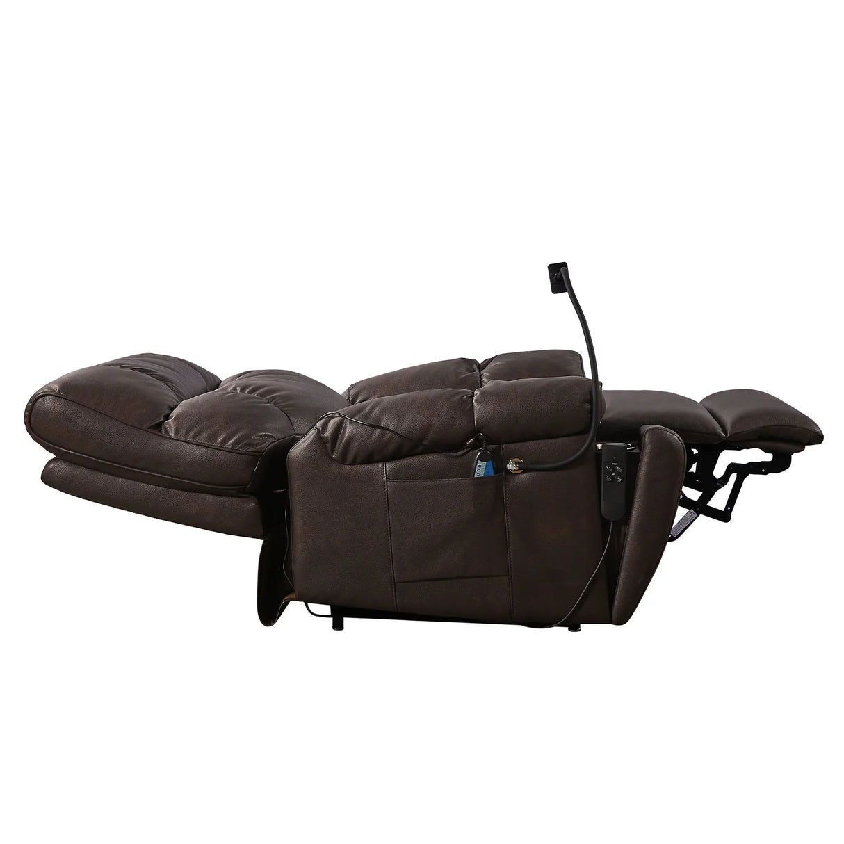 Recliner Chair With Phone Holder, Electric Power Lift Recliner Chair With 2 Motors Massage And Heat For Elderly, 3 Positions, 2 Side Pockets, Cup Holders - Furniture Home Direct