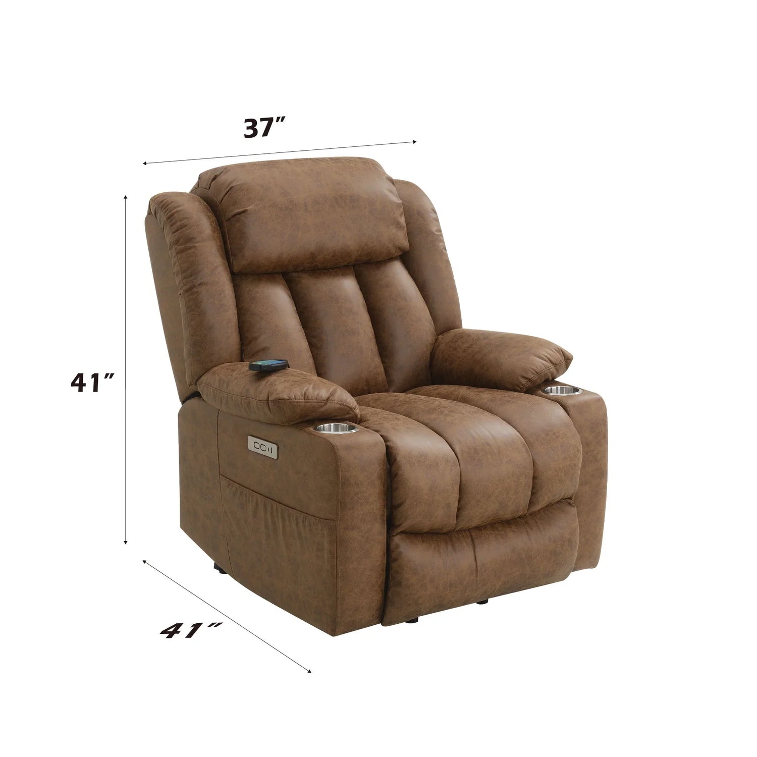 Pacay - Power Motion Recliner With Lift Heating Massage Function - Furniture Home Direct